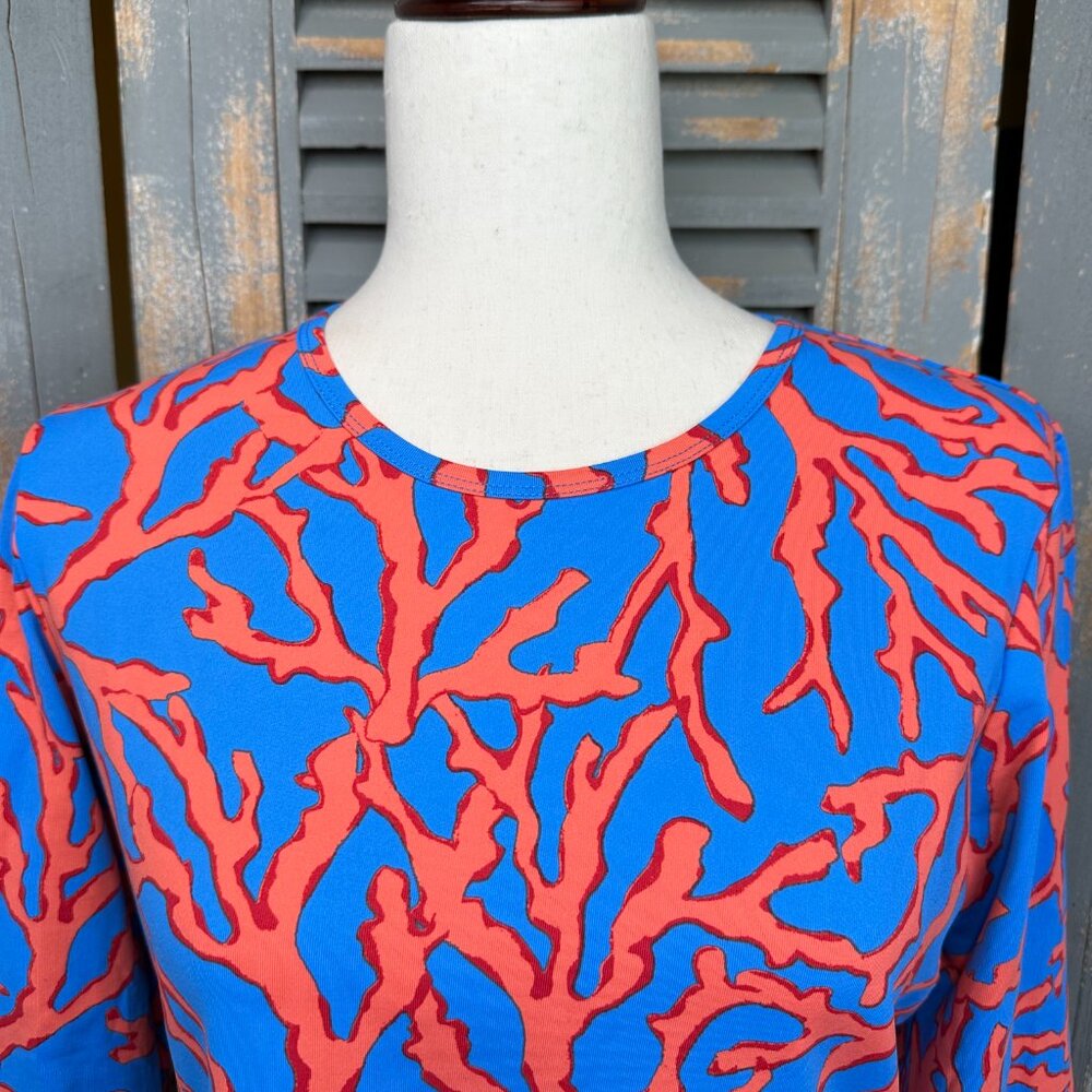 J. McLaughlin Signature Catalina Cloth 3/4 Sleeve Top Sz M - Picture 2 of 11
